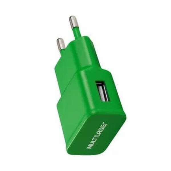 Carregador Multilaser de Parede/Tomada USB Verde - Cb080V - 1