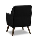 Ver imagem 2 de Poltrona Decorativa Retrô Recepção Magali Veludo Preto Lansofbr