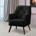 Ver imagem 4 de Poltrona Decorativa Retrô Recepção Magali Veludo Preto Lansofbr