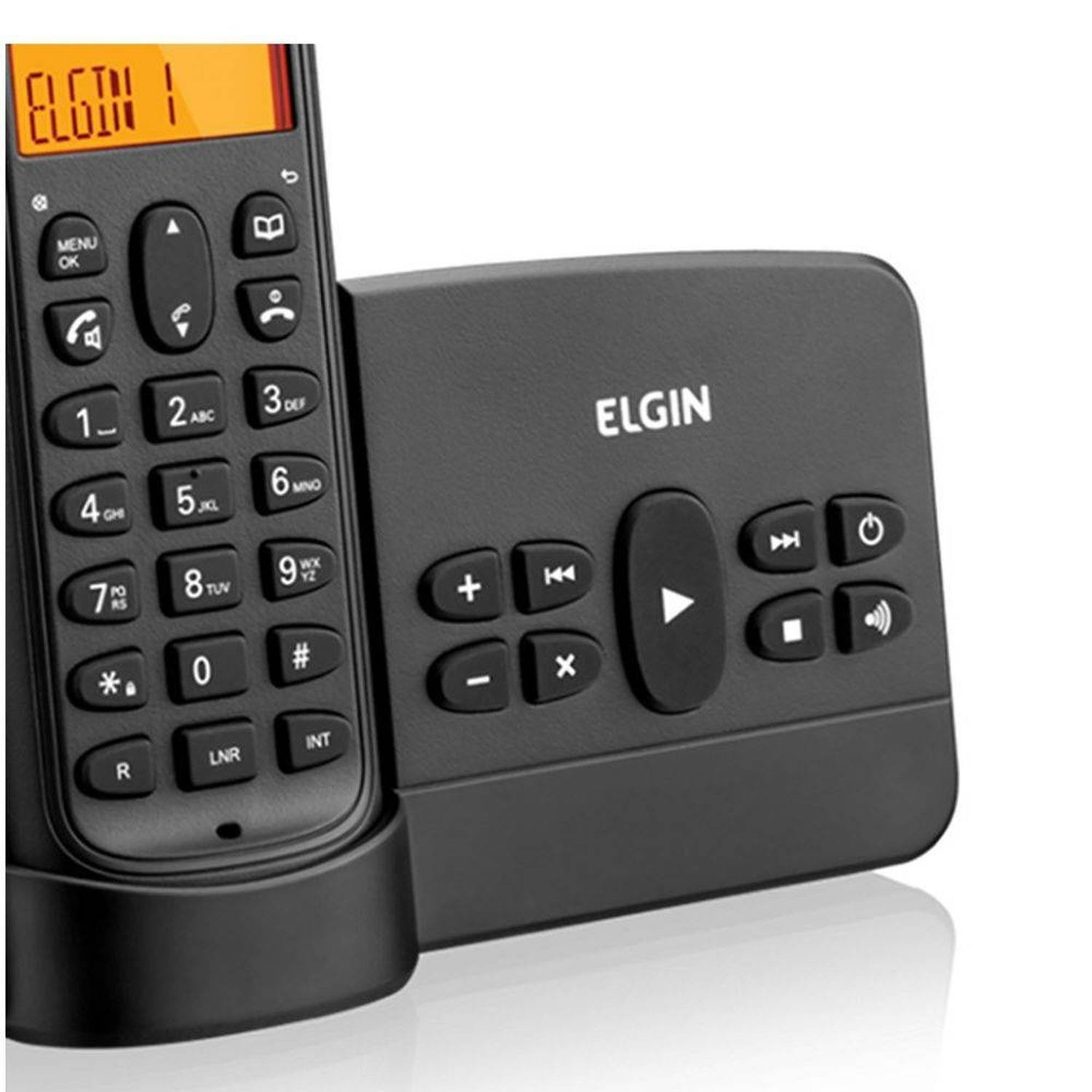 Telefone sem Fio Elgin Secretária Eletrônica Tsf800Se Preto - 3