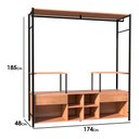 Ver imagem 3 de Guarda Roupa Casal Closet Barcelona 2 Gavetas Preto/Demolição - Artefamol