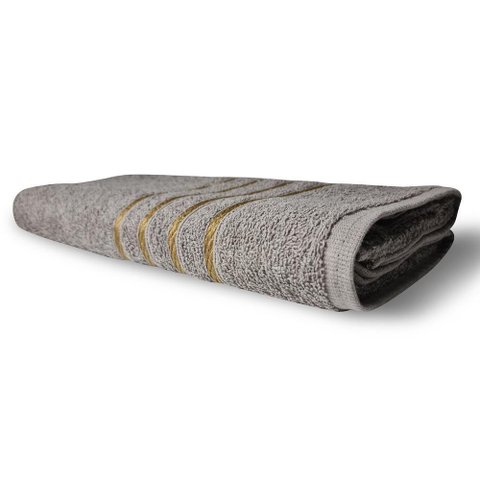 Toalha de Banho Grande Dubai 70x130cm 300g 100% Algodão - Cinza Cinza