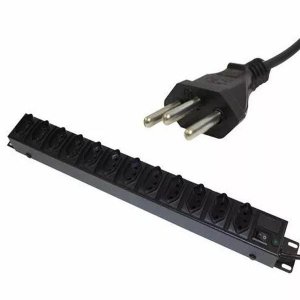 Régua 12 Tomadas Rack 19 110v/220v - 2000 watts - 20 Unidades