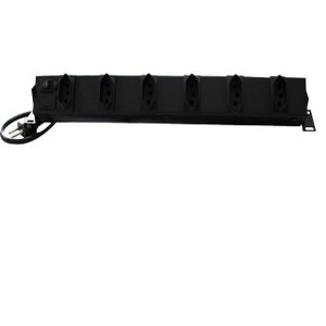 Réguas 6 tomadas Rack 19 110v/220v 2200 Watts