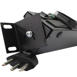 Réguas 6 tomadas Rack 19 110v/220v 2200 Watts - 2