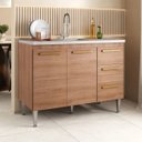 Ver imagem 1 de Gabinete Cozinha Madeira Joia 1.10m Luxo Madeirado Inteiro