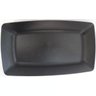 Prato Retangular Bandeja Plastico Porção Kit Com 50 Unidades Preta - 2