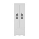 Ver imagem 3 de Guarda-roupa Infantil 62cm 2 Portas com Vidro e 2 Gavetas Liz Multimóveis Mp4512 Branco