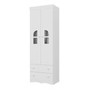 Ver imagem 2 de Guarda-roupa Infantil 62cm 2 Portas com Vidro e 2 Gavetas Liz Multimóveis Mp4512 Branco