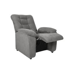 Poltrona Reclinável Onix 1 Lugar Veludo Light Cinza Matrix - 4