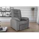 Ver imagem 2 de Poltrona Reclinável Onix 1 Lugar Veludo Light Cinza Matrix