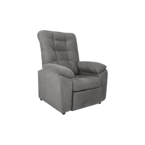 Poltrona Reclinável Onix 1 Lugar Veludo Light Cinza Matrix