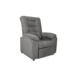 Poltrona Reclinável Onix 1 Lugar Veludo Light Cinza Matrix - 1