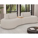 Ver imagem 1 de Sofá Curvo Modulado Retrátil 285cm Hyun Linho Off White - Sallar Home