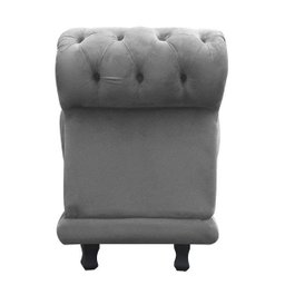 Kit 2 Sofá Retrô Barcelona Namoradeira Calçadeira Suede Cinza - D'Rossi - 4