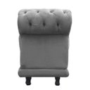 Ver imagem 4 de Kit 2 Sofá Retrô Barcelona Namoradeira Calçadeira Suede Cinza - D'Rossi