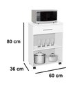 Ver imagem 2 de Balcão para Micro-ondas Branco - Liz - 2 Portas Saimys