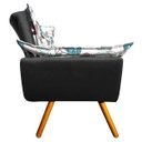 Ver imagem 4 de Kit 2 Poltronas Decorativas Opala Composê Estampado Floral D68 e Peach Preto