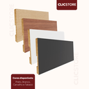 Ver imagem 5 de Kit 10 Rodapé MDF 10cm sem Friso Liso Sala Quarto Cozinha Madeira Laminado Parede Moderna Elegante P