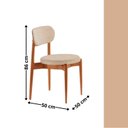 Ver imagem 3 de Conjunto Sala de Jantar Mesa Hope Tampo 120cm Redondo Laminado e 4 Cadeiras Hope Soft Marrom/Milano/