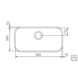 Cuba em aço inox polido 56x34 cm PERFECTA - TRAMONTINA - 2