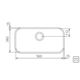Cuba em aço inox polido 56x34 cm PERFECTA - TRAMONTINA - 4