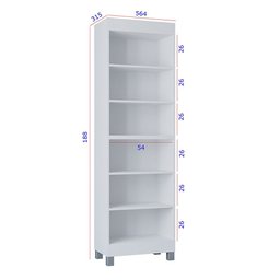 Armário Multiuso Versati C 2 Portas Design Moderno Poquema - 7