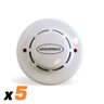 5x Detector Incêndio Fumaça Segurimax Convencional Contato Seco 12/24V 26855 - 2