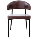 Ver imagem 5 de Cadeira Estofada para Sala de Jantar Serena Preto C01 Courino Café - Lyam Decor