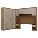 Ver imagem 1 de Quarto 9 Portas 6 Gavetas Cab Qn Paris Master Luciane Móveis Avelã Pf/Cinammon Pf