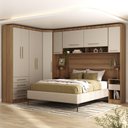 Ver imagem 2 de Quarto 9 Portas 6 Gavetas Cab Qn Paris Master Luciane Móveis Avelã Pf/Cinammon Pf