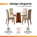 Ver imagem 7 de Conjunto Sala de Jantar Mesa Quadrada 0,90m Moove 4 Cadeiras Linho Milano Viero