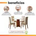 Ver imagem 6 de Conjunto Sala de Jantar Mesa Quadrada 0,90m Moove 4 Cadeiras Linho Milano Viero
