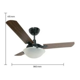 Ventilador de Teto Citrino Tron 127v Preto e Verniz - 4