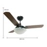 Ventilador de Teto Citrino Tron 127v Preto e Verniz - 4