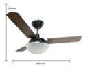Ver imagem 4 de Ventilador de Teto Citrino Tron 127v Preto e Verniz