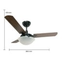 Ver imagem 4 de Ventilador de Teto Citrino Tron 127v Preto e Verniz