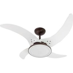 Ventilador de Teto Tron Mareiro LED Marron Café 4 Pás Brancas - 220V - 1 Ventilador de Teto Tron Mareiro LED Marron Café 4 Pás Brancas - 220V - 1