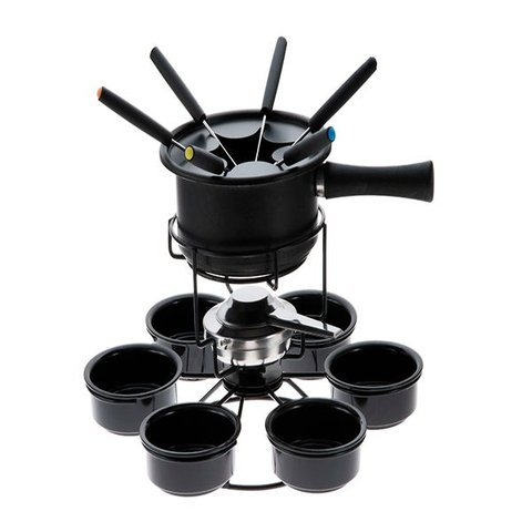 Serviço Fondue Aspen anti-aderente Carrousel Preto Forma
