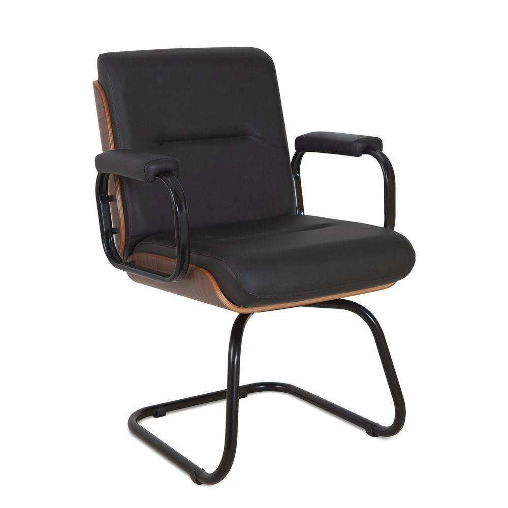 Cadeira Eames Para Escritório Linha Capa em Madeira Preto