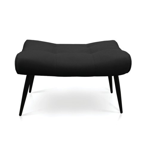Puff Sher Suede Pés Palito de Ferro - D’Rossi Preto