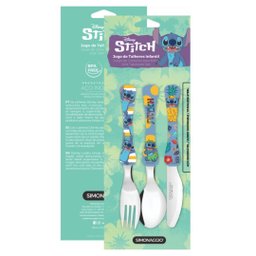 Jogo de Talheres Infantil Stitch Disney Aço Inox 3 Peças - Simonaggio - 6