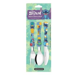 Jogo de Talheres Infantil Stitch Disney Aço Inox 3 Peças - Simonaggio - 5