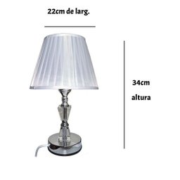 Abajur Pequeno de Toque - Vidro e Cúpula - para Sala Ou Quarto - 312Ab - 2