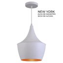 Ver imagem 4 de Kit 3 Pendentes Luminária Tom Dixon Funil Balão Chapéu Branco com Cobre - Rei Da Iluminação