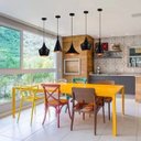 Ver imagem 4 de Kit 3 Pendentes Luminária Tom Dixon Funil Balão Chapéu Preto com Cobre - Rei da Iluminação