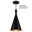 Ver imagem 1 de Kit 3 Pendentes Luminária Tom Dixon Funil Balão Chapéu Preto com Cobre - Rei da Iluminação