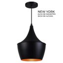 Ver imagem 3 de Kit 3 Pendentes Luminária Tom Dixon Funil Balão Chapéu Preto com Cobre - Rei da Iluminação