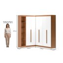 Ver imagem 3 de Guarda Roupa Modulado Roupeiro de Canto L 6 Portas 6 Gavetas 4 Prateleiras Versatille Yescasa