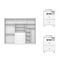 Ver imagem 3 de Conjunto Quarto Casal Guarda Roupa 6 Pts e 2 Mesas Cabeceira Americano Henn